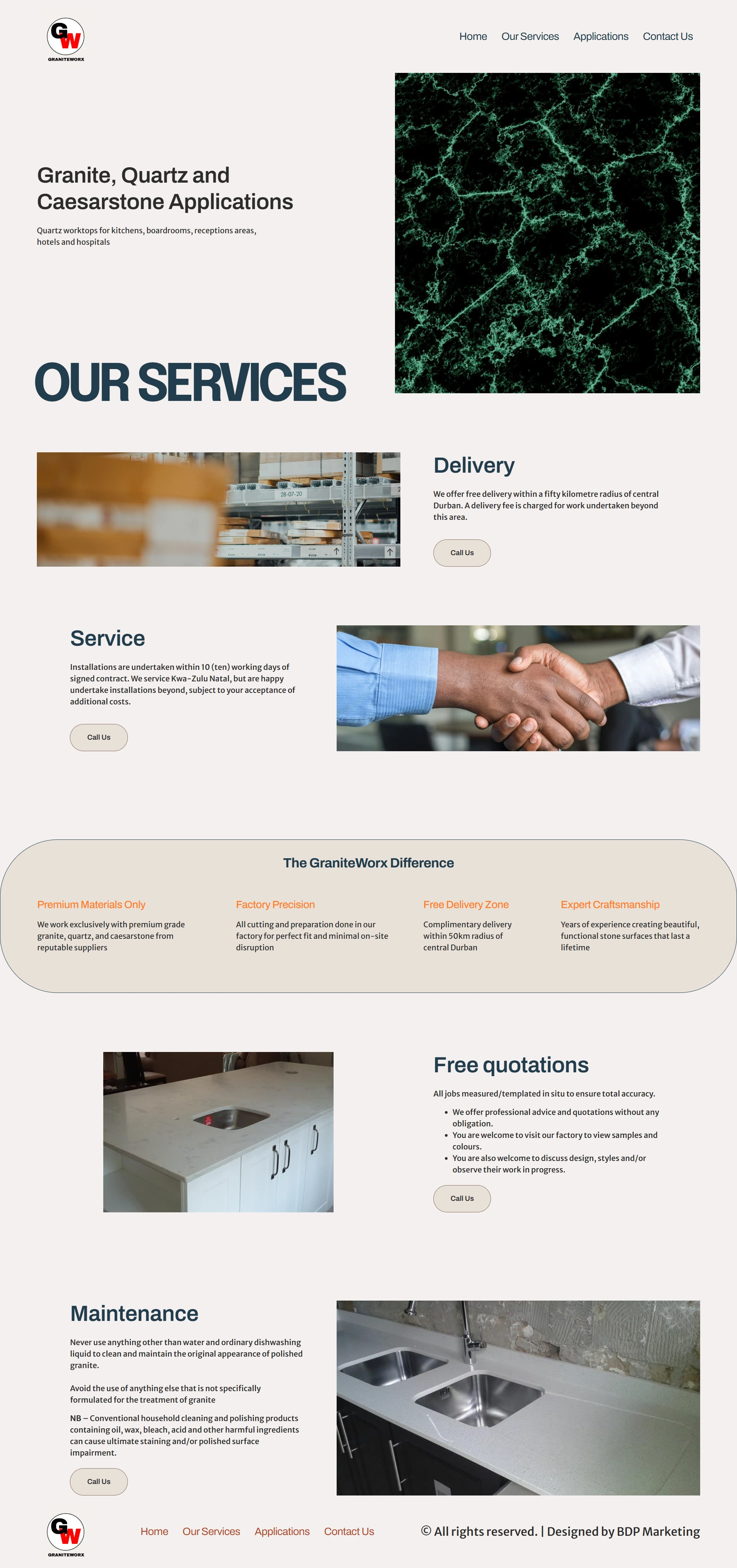 GraniteWorx website